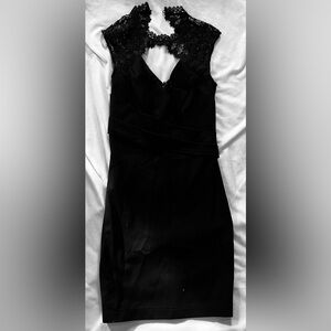 bebe Classic Black Wrap Dress